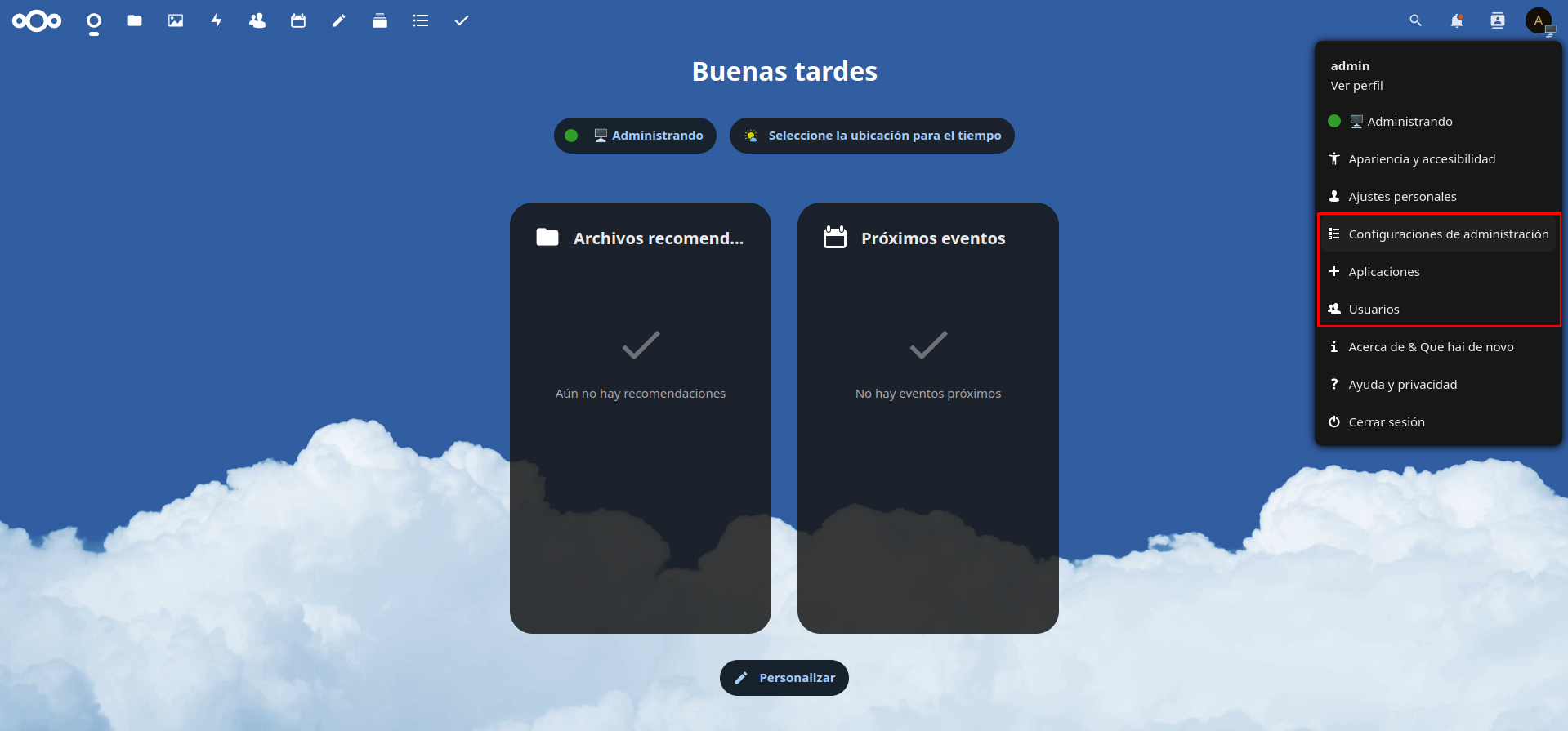 Nextcloud - Administración