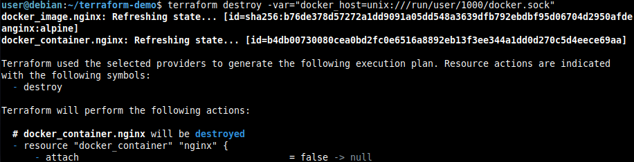 Terraform destroy - 1