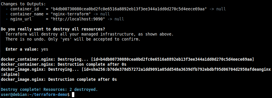 Terraform destroy - 2