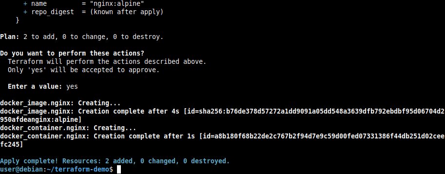 Terraform apply - 2